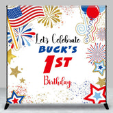 Aperturee - Independence Day Custom 1st Birthday Backdrop For Kid